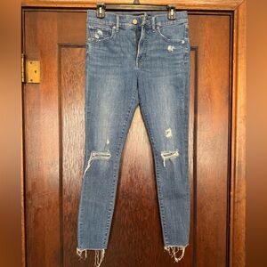Express Distressed Blue Jeans - 6R